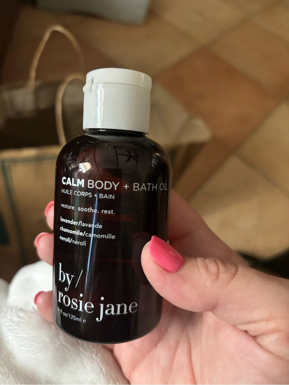by/rosie jane CALM Body + Bath Oil - Brown Bottle